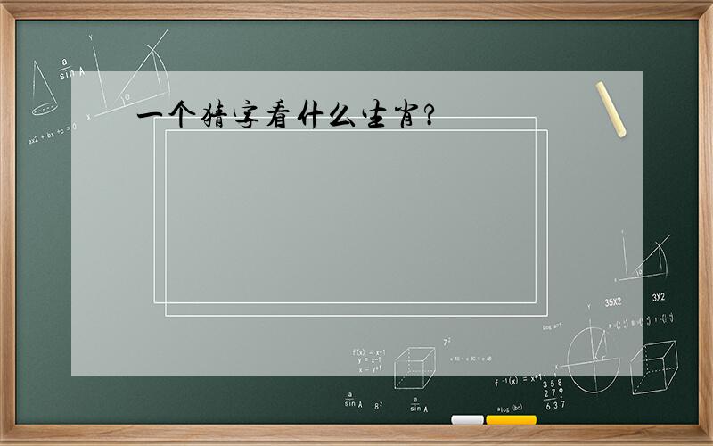 一个猜字看什么生肖?