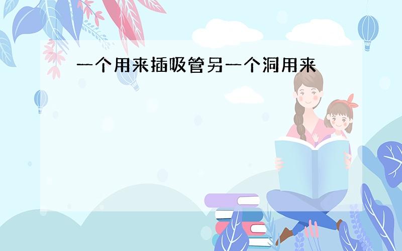 一个用来插吸管另一个洞用来