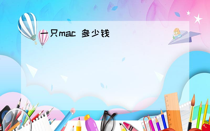 一只mac 多少钱