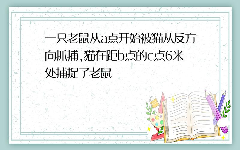 一只老鼠从a点开始被猫从反方向抓捕,猫在距b点的c点6米处捕捉了老鼠