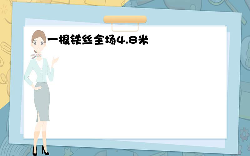 一根铁丝全场4.8米