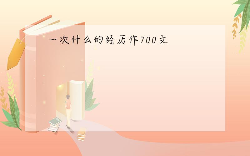 一次什么的经历作700文