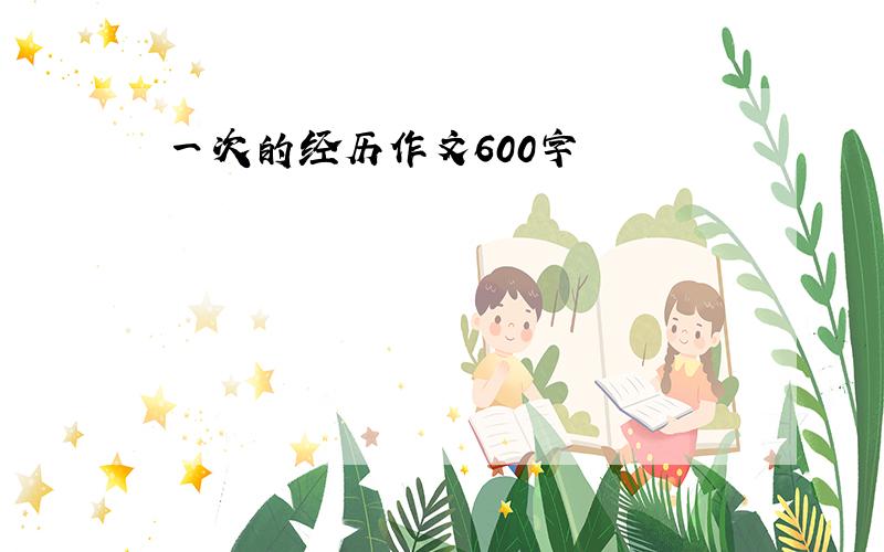 一次的经历作文600字