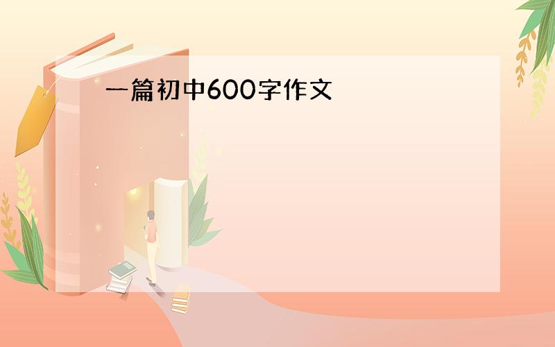 一篇初中600字作文