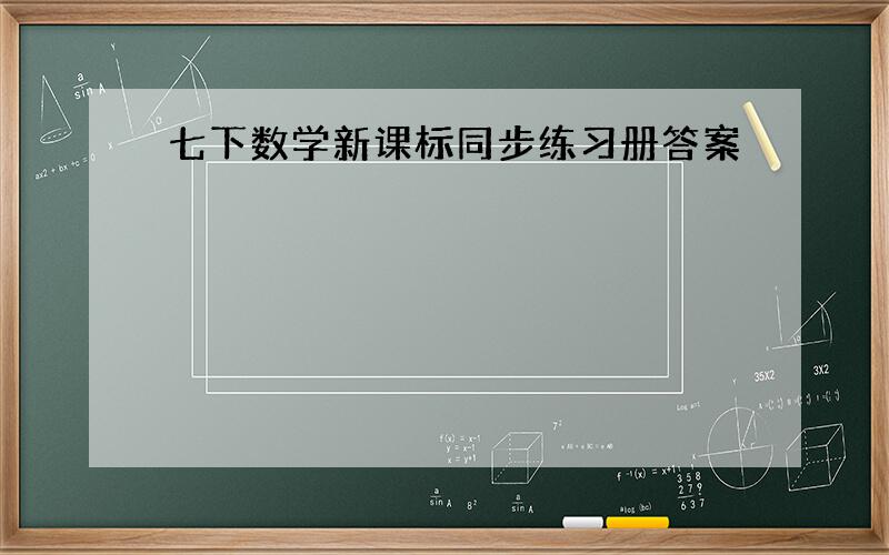 七下数学新课标同步练习册答案