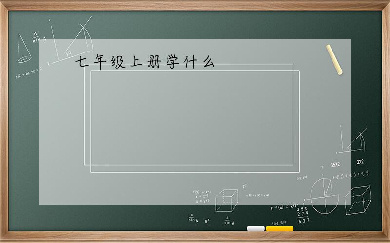 七年级上册学什么