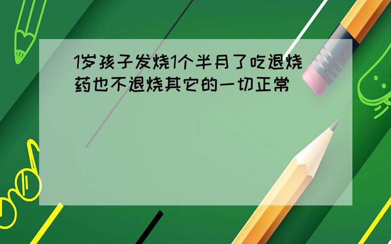 1岁孩子发烧1个半月了吃退烧药也不退烧其它的一切正常