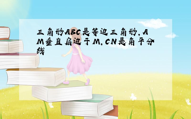 三角形ABC是等边三角形,AM垂直底边于M,CN是角平分线