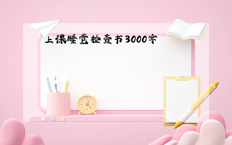 上课睡觉检查书3000字