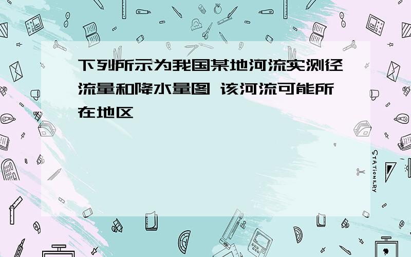 下列所示为我国某地河流实测径流量和降水量图 该河流可能所在地区