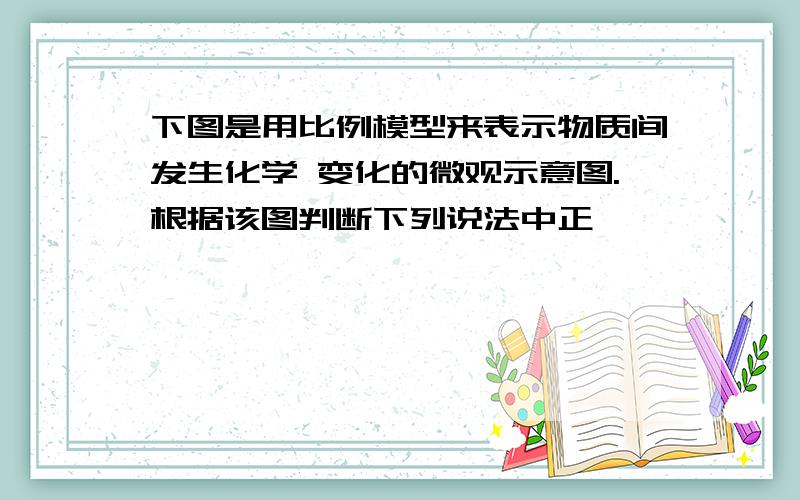 下图是用比例模型来表示物质间发生化学 变化的微观示意图.根据该图判断下列说法中正