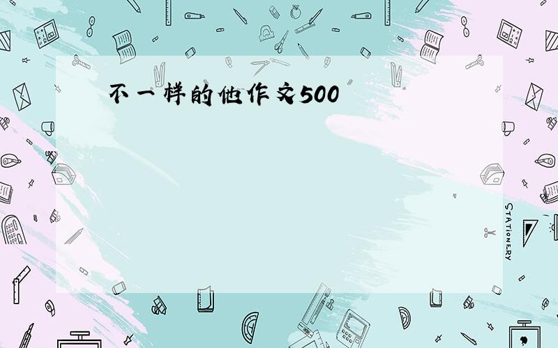 不一样的他作文500