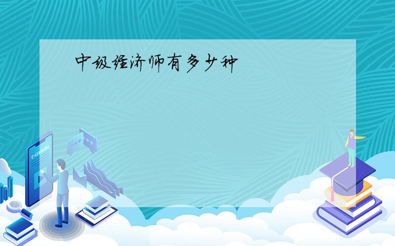 中级经济师有多少种