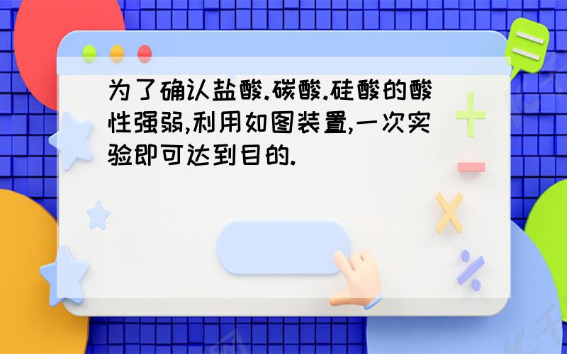 为了确认盐酸.碳酸.硅酸的酸性强弱,利用如图装置,一次实验即可达到目的.