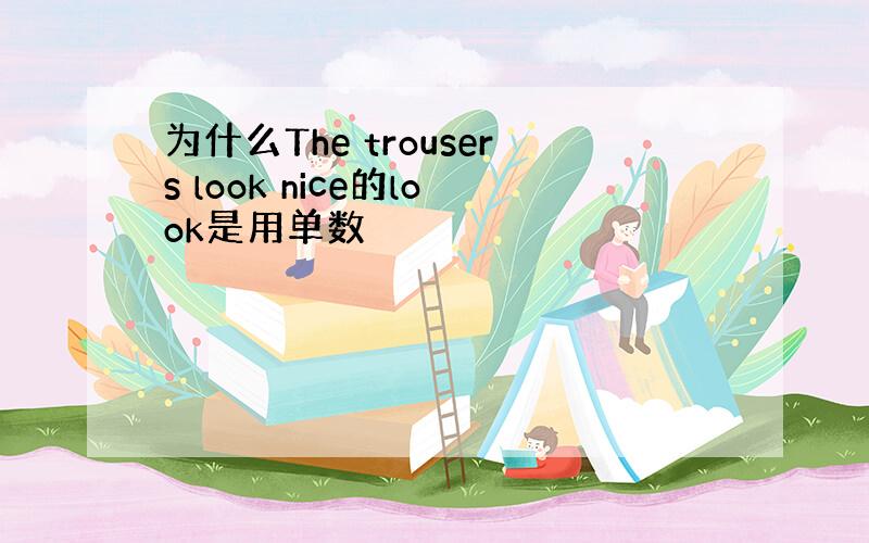 为什么The trousers look nice的look是用单数