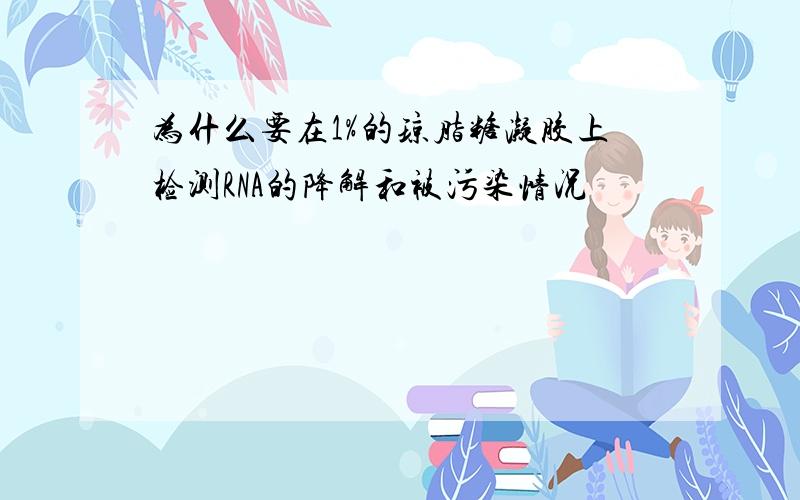 为什么要在1%的琼脂糖凝胶上检测RNA的降解和被污染情况