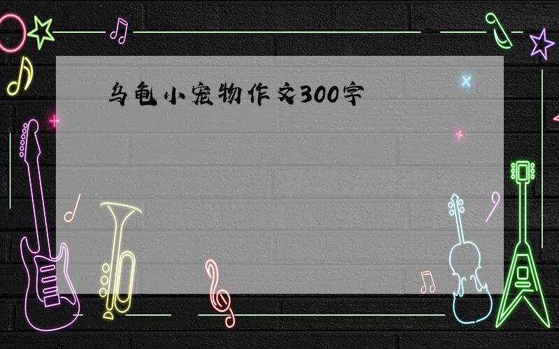 乌龟小宠物作文300字