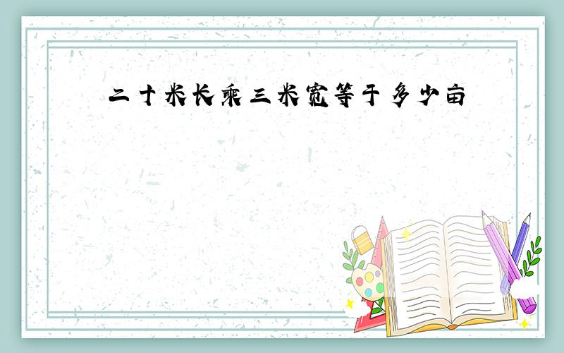 二十米长乘三米宽等于多少亩