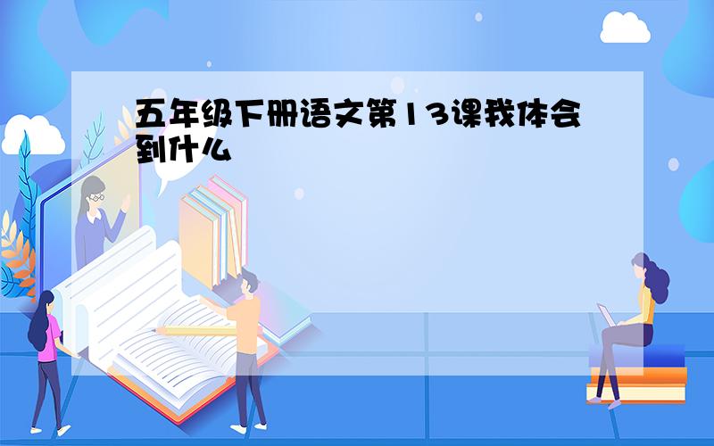 五年级下册语文第13课我体会到什么