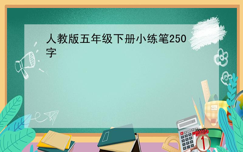 人教版五年级下册小练笔250字