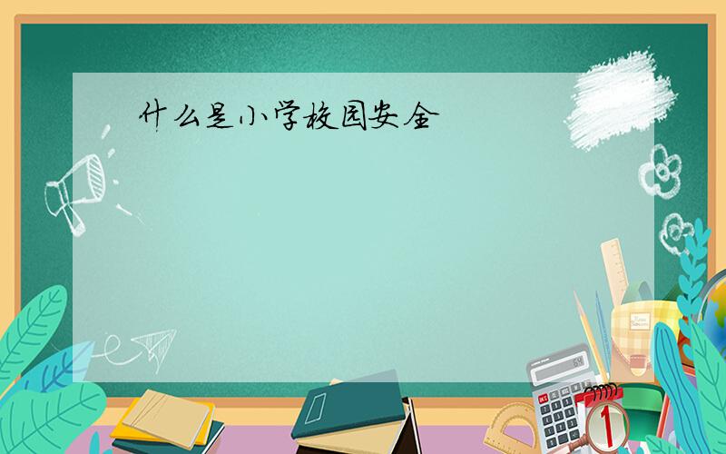 什么是小学校园安全