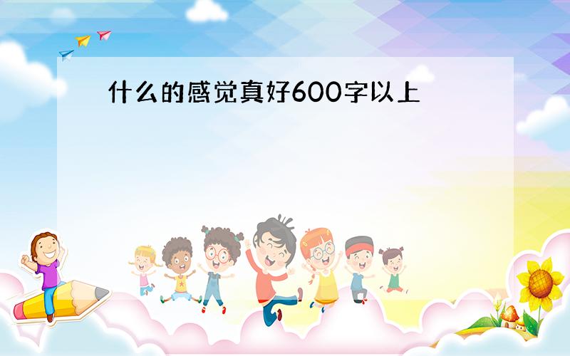 什么的感觉真好600字以上