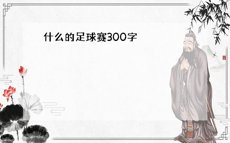 什么的足球赛300字