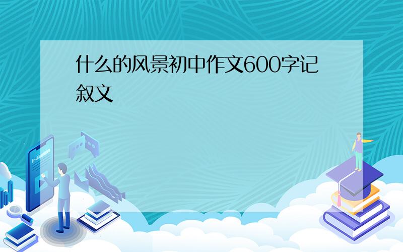 什么的风景初中作文600字记叙文