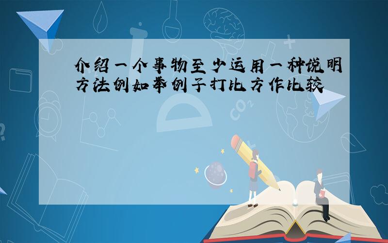 介绍一个事物至少运用一种说明方法例如举例子打比方作比较