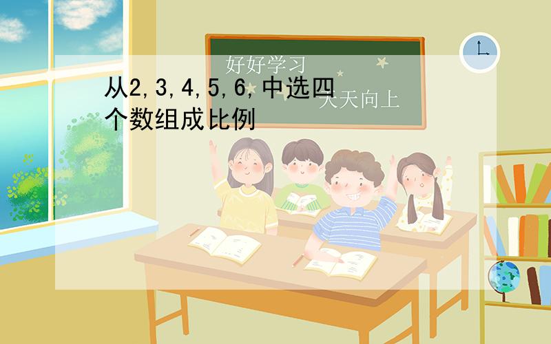 从2,3,4,5,6,中选四个数组成比例