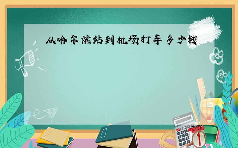 从哈尔滨站到机场打车多少钱