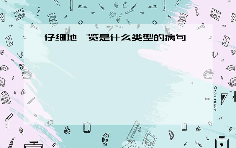 仔细地浏览是什么类型的病句