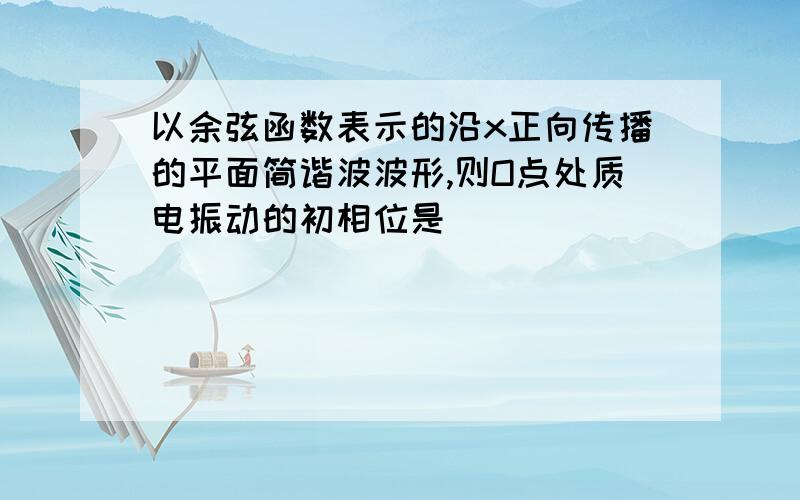 以余弦函数表示的沿x正向传播的平面简谐波波形,则O点处质电振动的初相位是