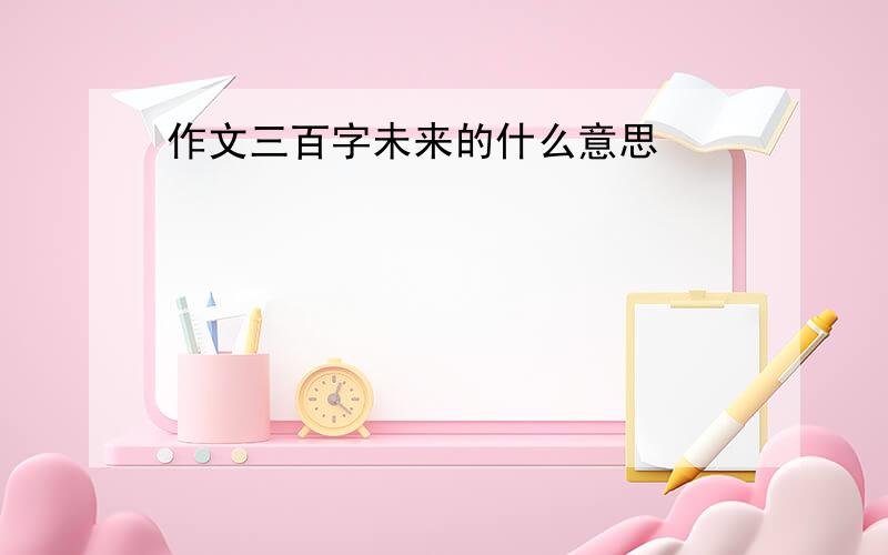 作文三百字未来的什么意思