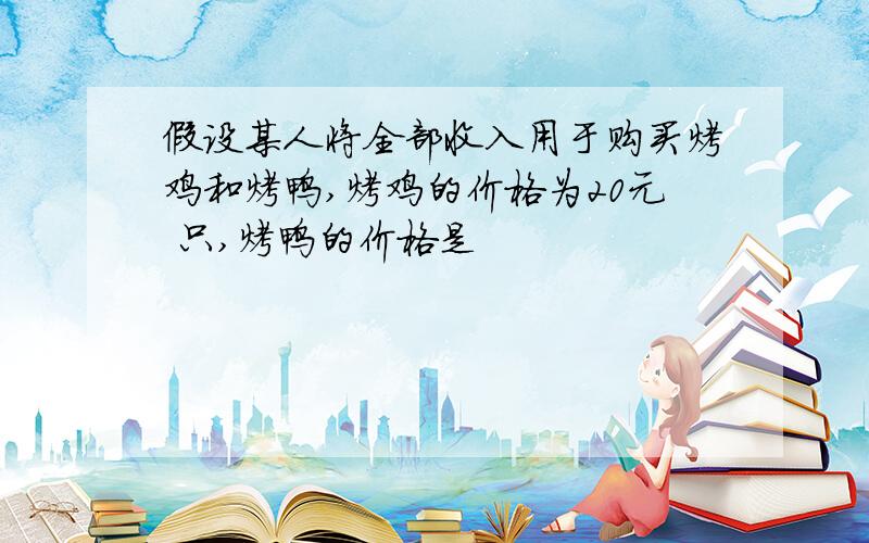 假设某人将全部收入用于购买烤鸡和烤鸭,烤鸡的价格为20元 只,烤鸭的价格是