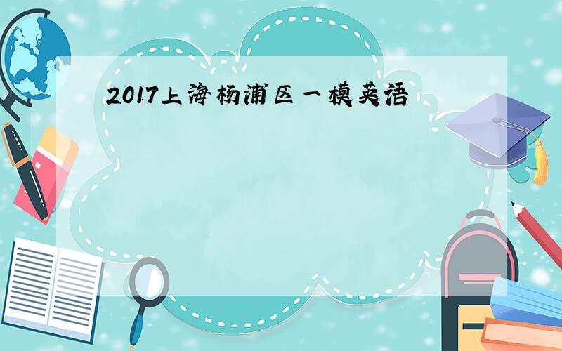 2017上海杨浦区一模英语