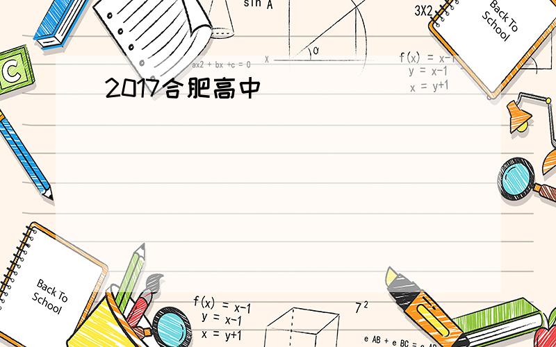 2017合肥高中