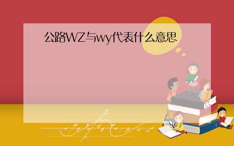 公路WZ与wy代表什么意思