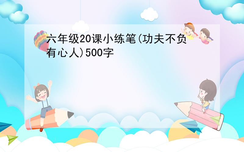 六年级20课小练笔(功夫不负有心人)500字