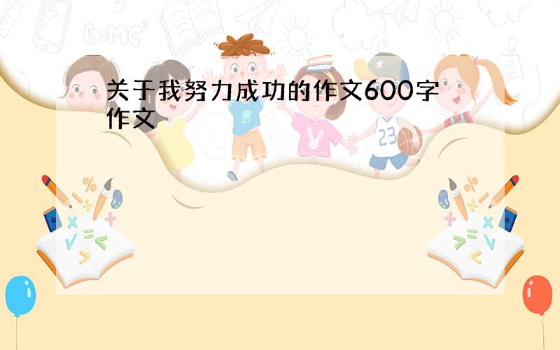 关于我努力成功的作文600字作文