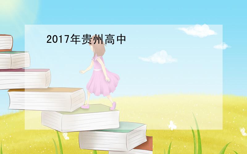 2017年贵州高中