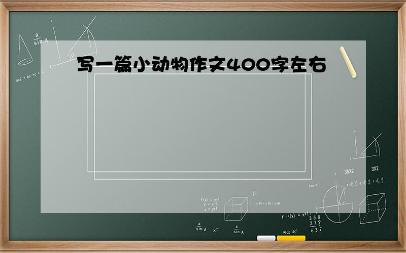 写一篇小动物作文400字左右