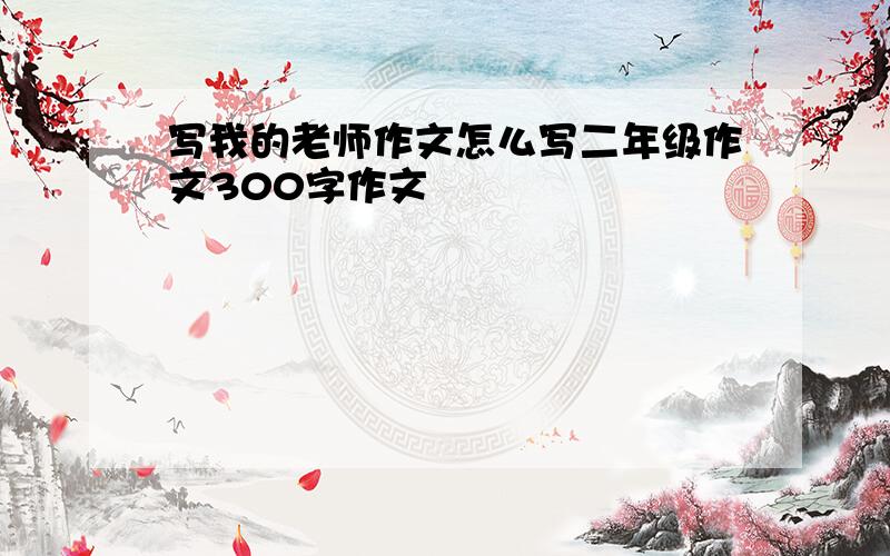 写我的老师作文怎么写二年级作文300字作文