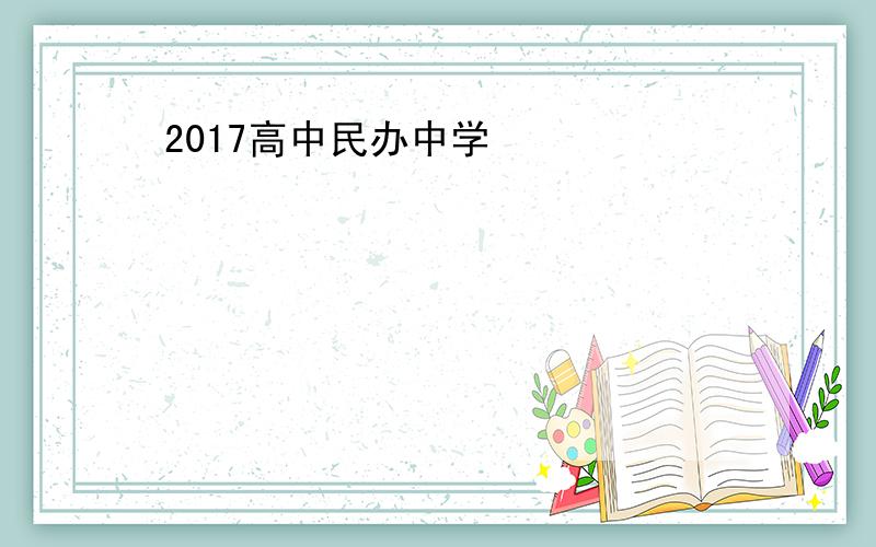 2017高中民办中学