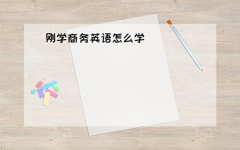 刚学商务英语怎么学