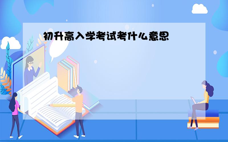 初升高入学考试考什么意思