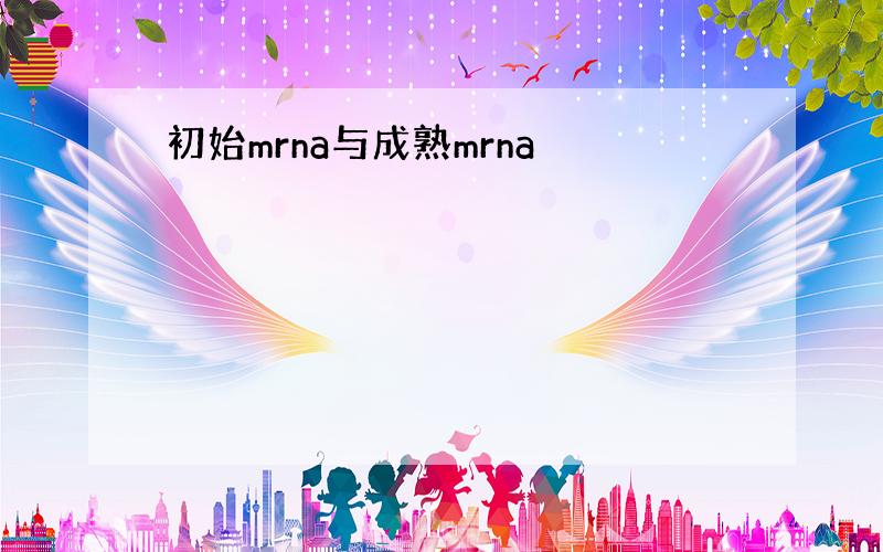 初始mrna与成熟mrna