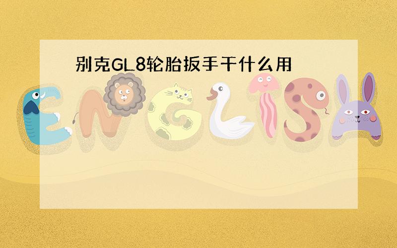 别克GL8轮胎扳手干什么用