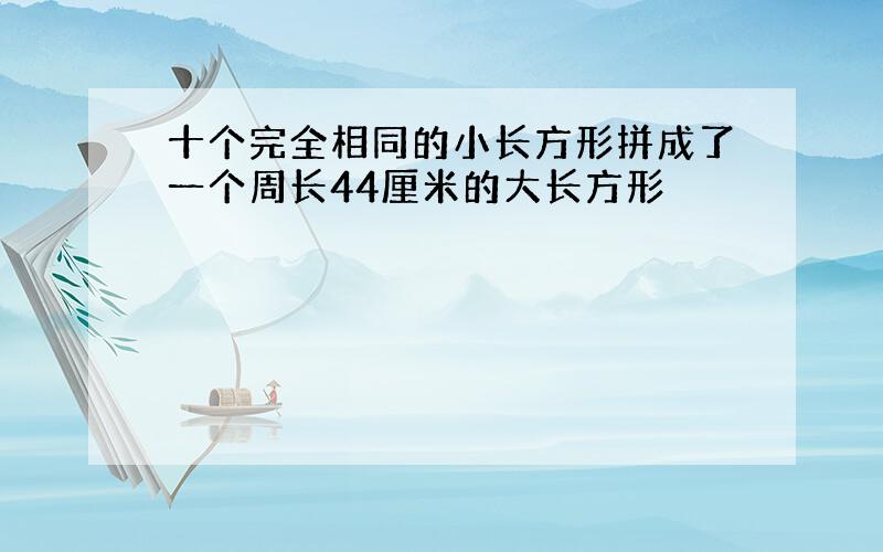 十个完全相同的小长方形拼成了一个周长44厘米的大长方形