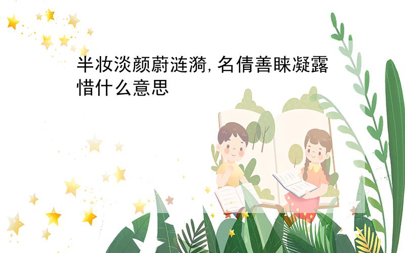 半妆淡颜蔚涟漪,名倩善睐凝露惜什么意思